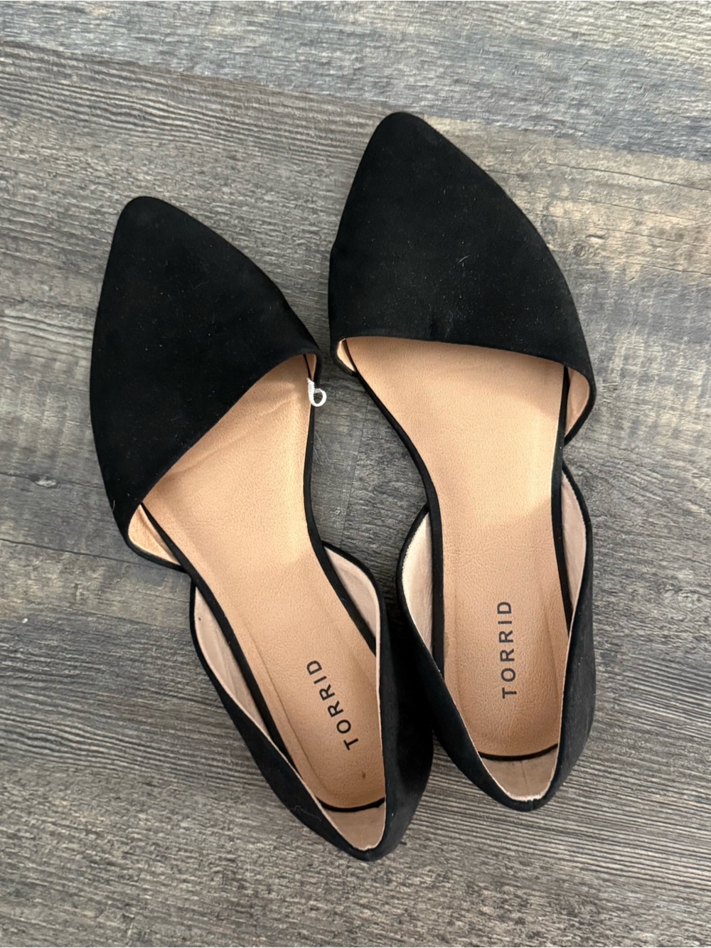 Torrid Black Faux Suede Flats